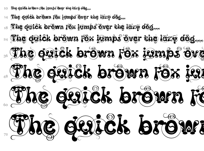 Kingthings Slipperylip font waterfall